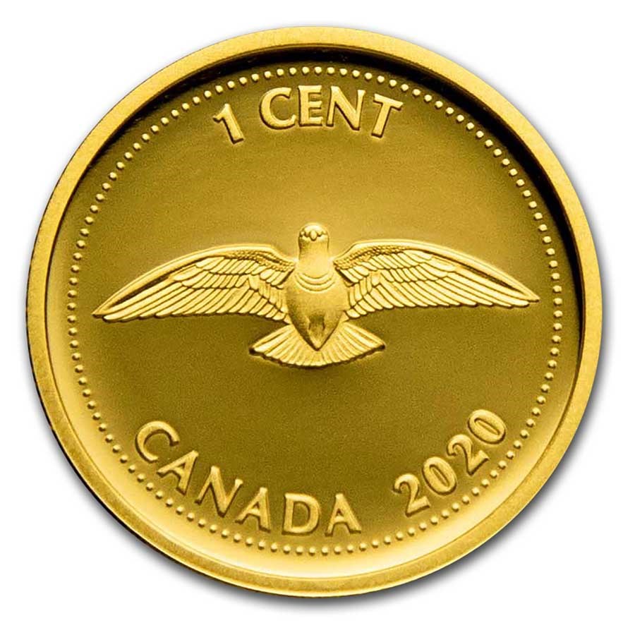 2020 Canada 1/10 oz Gold Tribute to Alex Colville: 1967 1 Cent
